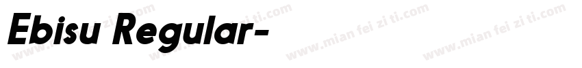 Ebisu Regular字体转换